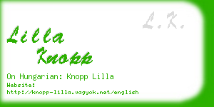 lilla knopp business card